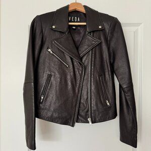 Veda moto leather jacket XS